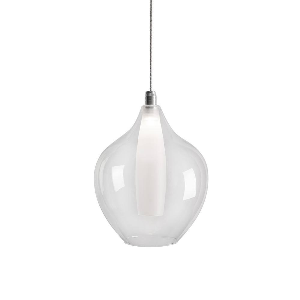 Victoria Chrome LED Pendant with Clear Glass