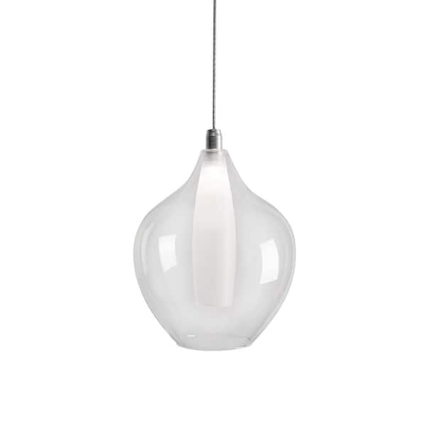 KUZCO Victoria 7 in. 1 Light 3-Watt Chrome Integrated LED Pendant Light