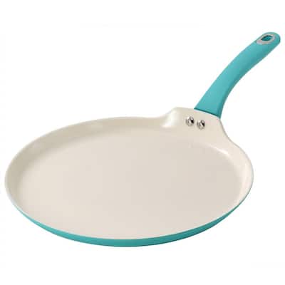 GreenLife Artisan 2-Piece Healthy Ceramic Nonstick 8 in. and 10 in. Frying  Pan Skillet Set in Turquoise CC004704-001 - The Home Depot