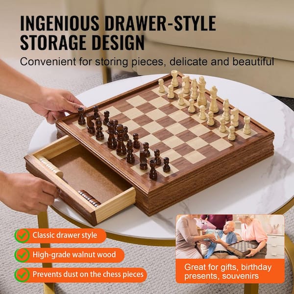 Chessboard - Chess Game Foldable Classic Solid Wood Traditional outlet High Quality Deluxe Board Game Child/Adult Gift