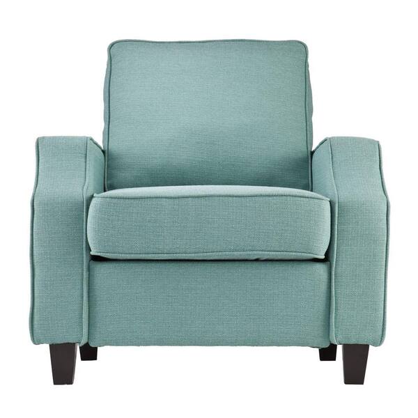 Southern Enterprises Padma Turquoise Polyester Upholstered Arm Chair