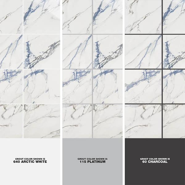 Calacatta Indigo 12 in. x 24 in. Polished Porcelain Floor and Wall Tile (6-Piece, 11.62 sq. ft./Case)