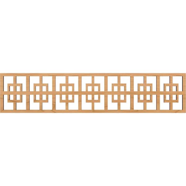 Ekena Millwork Cambridge Fretwork 0.375 in. D x 46.75 in. W x 10 in. L Maple Wood Panel Moulding