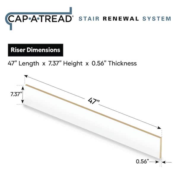Hawks Edge Maple/Spanish Trace Oak/Nobleford 47in.L x 12.15in.W x 1.69in.T Laminate Stair Tread and Reversible Riser Kit