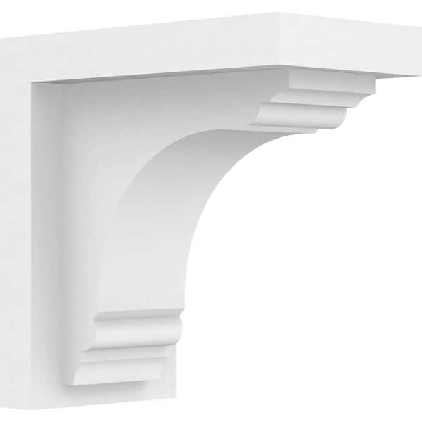 Ekena Millwork 5 in. x 9 in. x 9 in. Standard Warren Unfinished Architectural Grade PVC Bracket
