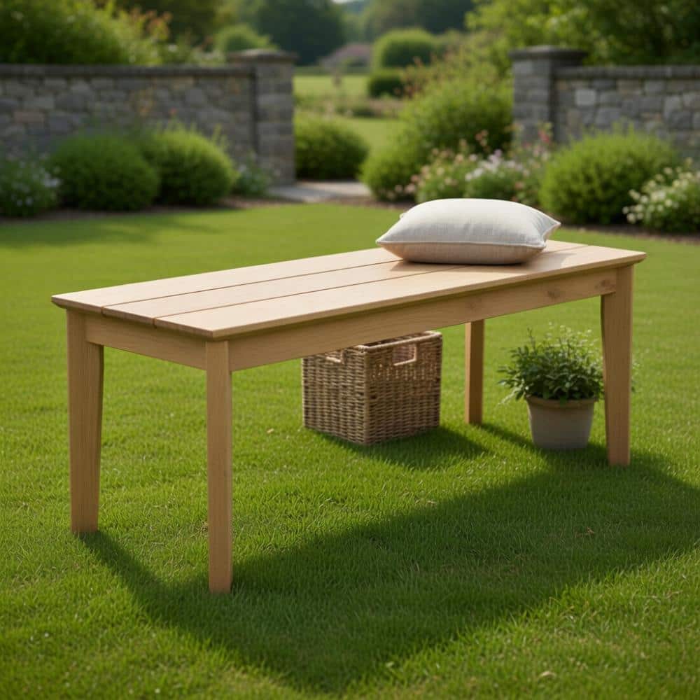55 Inch Outdoor Teak Wood Bench Heavy Duty 880 Lb Capacity Splinter Free Natural Finish Three Person Patio Seating price history on PriceWatchPro