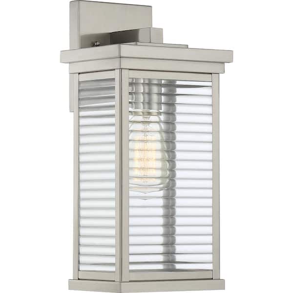 Quoizel Gardner 1-Light Stainless Steel Outdoor Wall Lantern Sconce