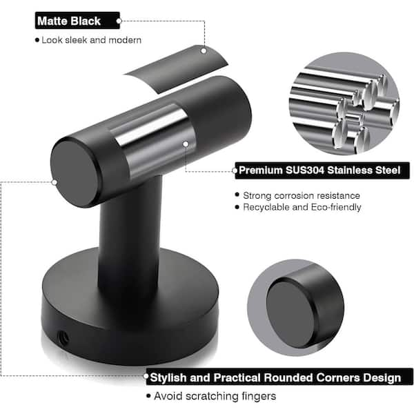 Dyiom Robe Towel Hooks Coat Hook Bathroom Matte Black Wall Hook Stainless  Steel, J-Hook, Robe/Towel Hook, in Black B0BGHRDNMM - The Home Depot