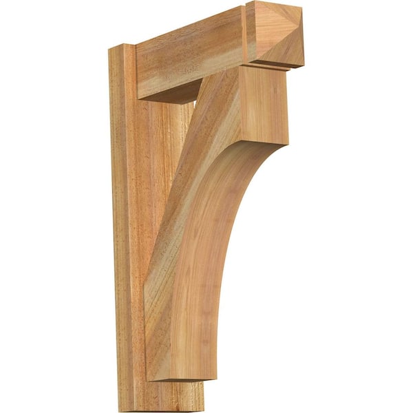 Ekena Millwork 6 in. x 26 in. x 18 in. Western Red Cedar Westlake Arts and Crafts Rough Sawn Outlooker