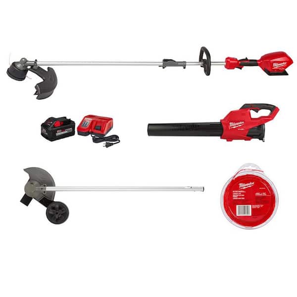 Milwaukee M18 FUEL 18V Brushless Cordless Electric String Trimmer/Blower Combo Kit w/0.080 in. x 150 ft. Line & Edger (3-Tool)