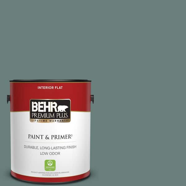 BEHR PREMIUM PLUS 1 gal. #N430-5 Aspen Valley Flat Low Odor Interior Paint & Primer