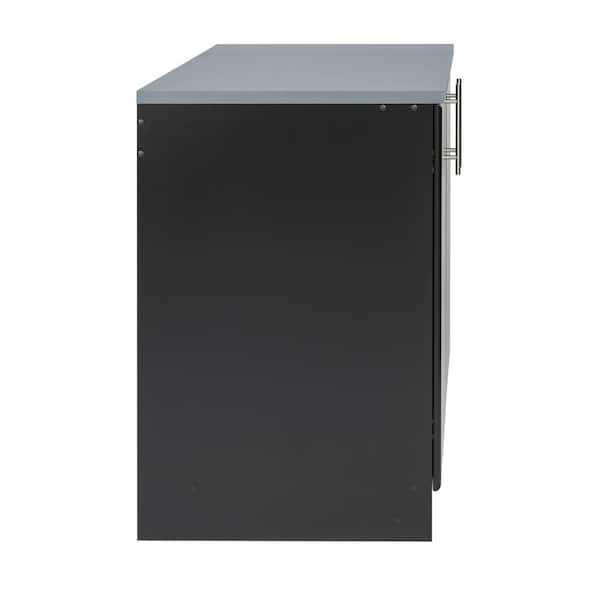 Prepac Wood Freestanding Garage Cabinet in Black (32 in. W x