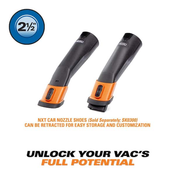 RIDGID - 2-1/2 in. NXT Max Locking Car Nozzle Accessory Shop Vacuum Attachment for RIDGID NXT Wet Dry Vacs Hoses and Wands