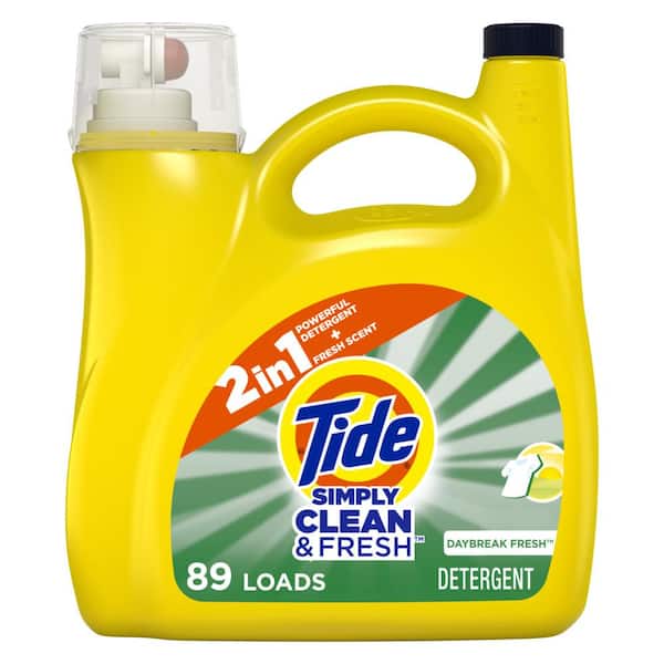 Tide 128 fl. oz. Simply Clean and Fresh Daybreak Fresh Scent Liquid Laundry  Detergent (89-Loads) 003700044800 - The Home Depot