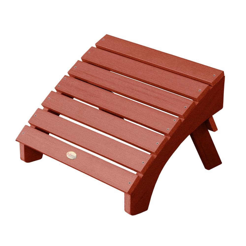 red adirondack footstool