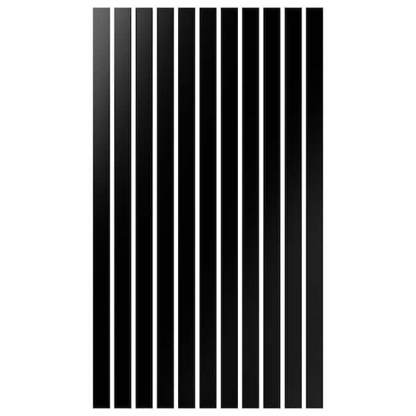 Ekena Millwork Adjustable Slat Wall 1/8 in. T x 4 ft. W x 8 ft. L Black Acrylic Decorative Wall Paneling (11-Pack)