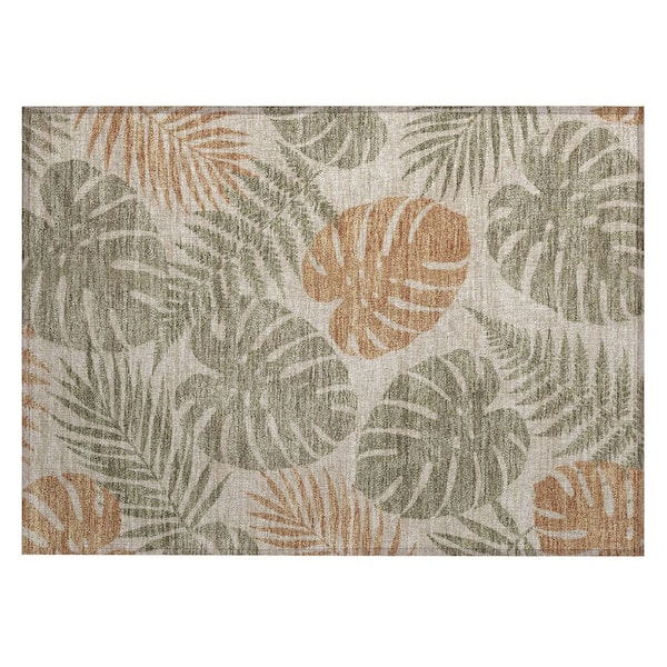 Chantille Machine Washable Indoor/Outdoor Abstract ACN3009 Beige 3 ft. x 4 ft. Area Rug