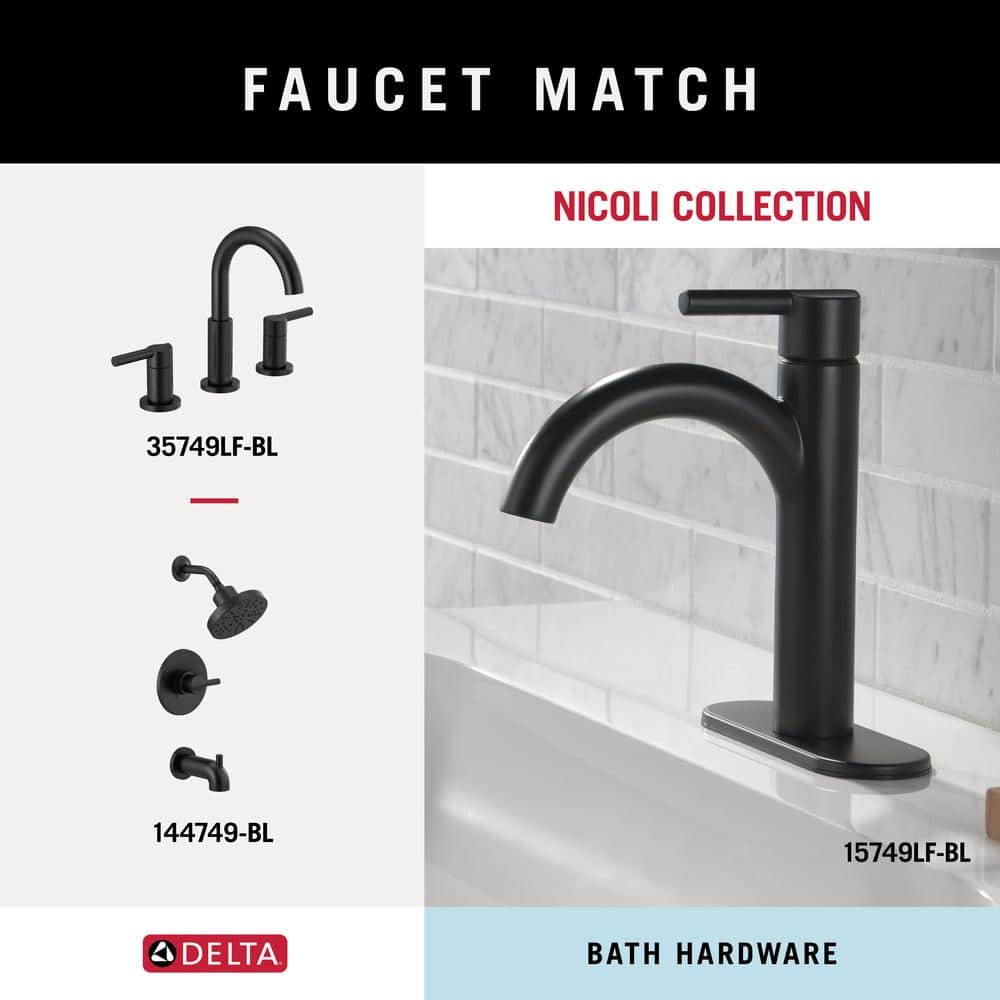Nicoli Matte Black 24-Inch Metal Bath Hardware Set