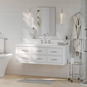 Hutton 54 in. W x 22 in. D x 18 in. H Bath Vanity Cabinet without Top in White