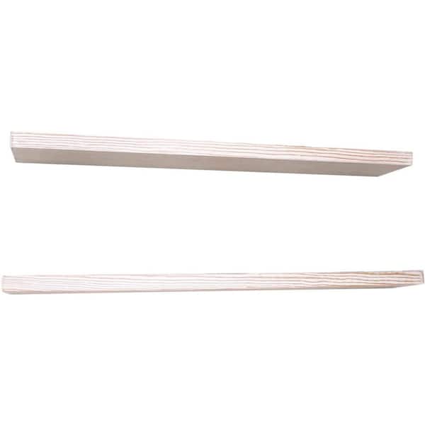 Cubilan 36 in. W x 6 in. D White Wash Decorative Wall Shelf, Bathroom Shelves