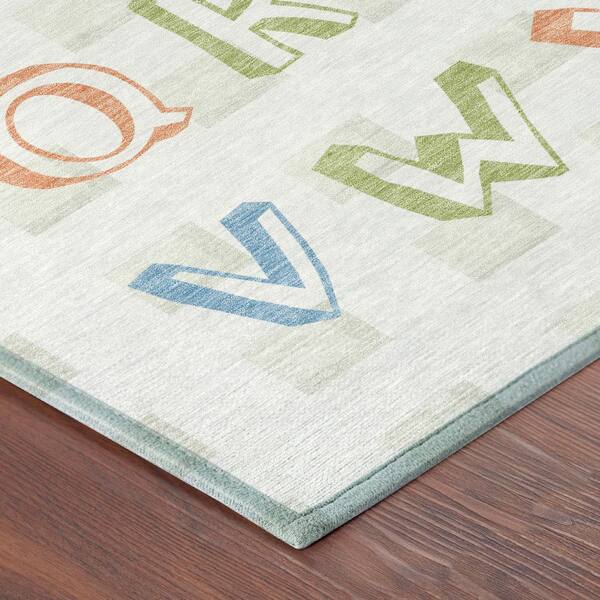 Chantille Machine Washable Indoor/Outdoor Abstract ACN2827 Ivory 10 ft. x 14 ft. Area Rug