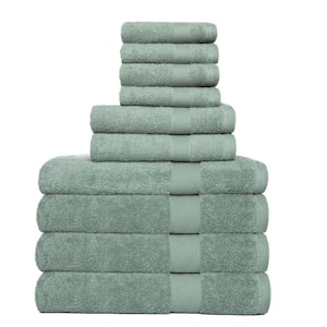 Cheswick 6-Piece Green Dobby Solid Cotton Bath Towel Set 6133T7G850 - The  Home Depot