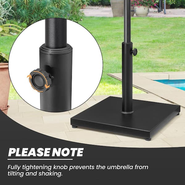 best windy balcony patio umbrella 50 lb half base stand 19.3’’ Round Umbrella for φ1.5’’-1.9’’ Poles, 20.9 LBS Heavy Duty Outdoor Umbrella Base Stand for Garden, Backyard, Spec:Bulb Type:LED Color:Pacific Blue (Canopy) Half umbrella and base A good deal for