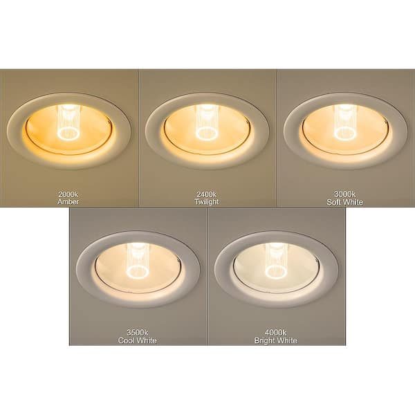 6 in. Vintage Inspired Filament Lens Selectable CCT Integrated LED Recessed Light Trim 550 Lumens Dimmable 53824121