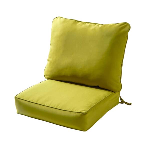 Greendale Home Fashions Solid Kiwi 2, Deep Seating Outdoor Chair Cushion Set