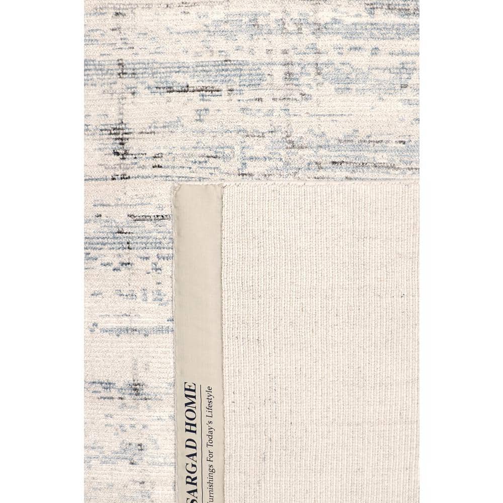 Loomed Serenity Blue 10' x 14' Wool & Silk Blend Area Rug