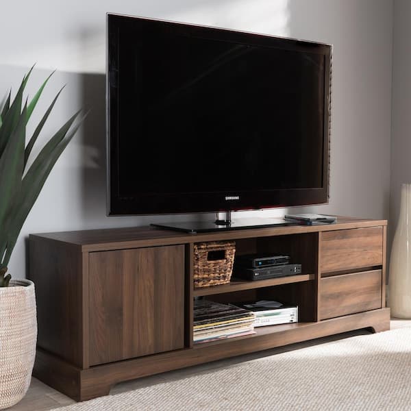 Reviews for Baxton Studio Burnwood Brown 2 Drawer TV Stand Pg 1