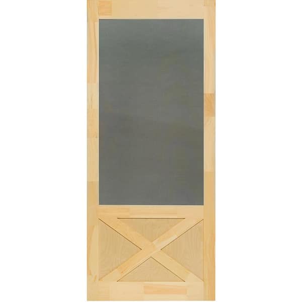 Kimberly Bay 32 in. x 84 in. Thompson Natural Pine Screen Door