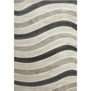 Stella 7 ft. 10 in. X 10 ft. 6 in. Charcoal/Ivory/Grey Geometric Indoor/Outdoor Area Rug