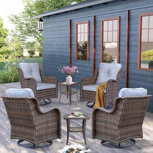 Xingzjojor Brown 8-Piece Wicker Outdoor Patio Conversation Seating