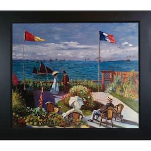24.75 in. x 28.75 in. "The Terrace at St. Adresse" by Claude Monet Framed Oil Painting