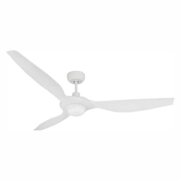 TroposAir Vogue Plus 60 in. LED Indoor/Outdoor Pure White Ceiling Fan
