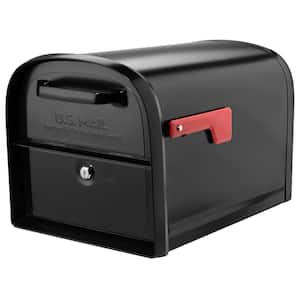 Oasis 360 Black, Large, Steel, Locking Parcel Mailbox with 2-Access Doors