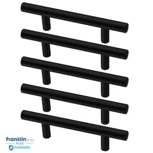 Antimicrobial Properties Solid Bar 3 in. (76 mm) Matte Black Pulls (5-Pack)