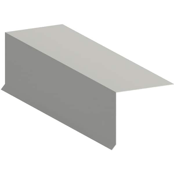 Gibraltar Building Products 2 in. x 4 in. x 10 ft. Galvanized Steel Roof Edge White