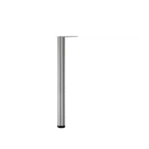 43-1/4 in. Brushed Nickel Steel and ABS Round Adjustable Leg
