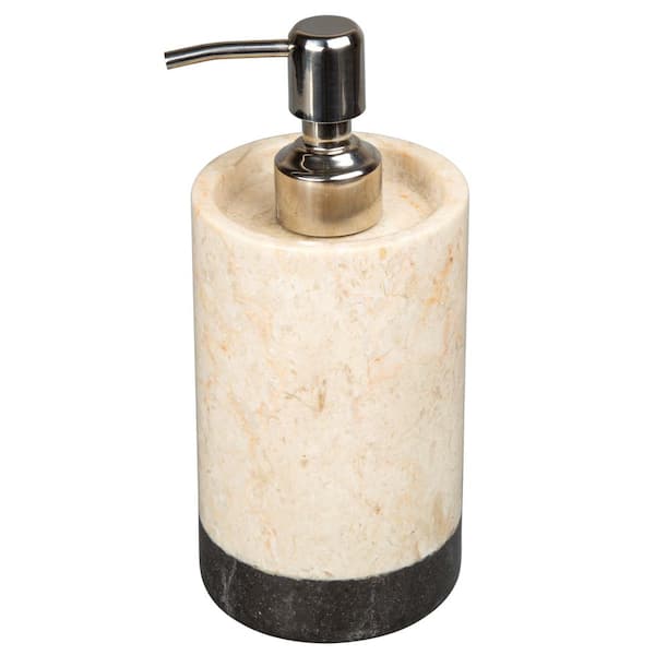 Creative Home Inverary Banded Natural Marble Liquid Soap Dispenser in 2 ...