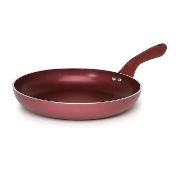 Ecolution Evolve 9.5 in. Aluminum Nonstick Frying Pan in Red