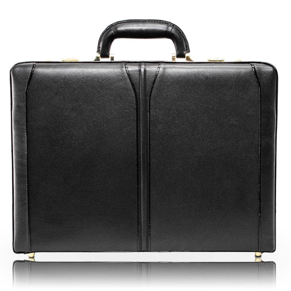 McKLEIN Lawson Top Grain Cowhide Black Leather 3.5 in. Attache ...