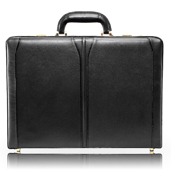 McKLEIN Lawson Top Grain Cowhide Black Leather 3.5 in. Attache Briefcase