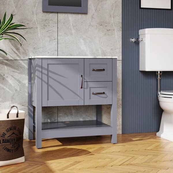 30 in. W x 18.4 in. D x 31.5 in. H Grey Frame Bathroom Locker