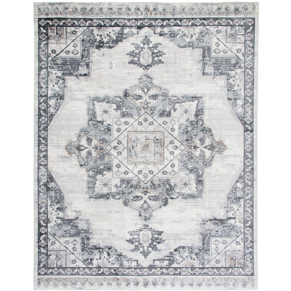 Shivan 8 ft. x 10 ft. Ivory/Gray Medallion Distressed Area Rug price history on PriceWatchPro