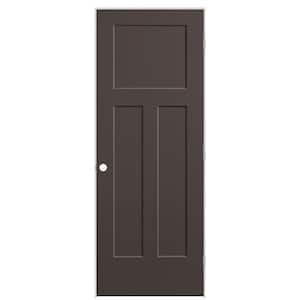 30 in. x 80 in. 3-Panel Winslow Left-Hand Hollow Core Willow Wood Molded Composite Single Prehung Interior Door