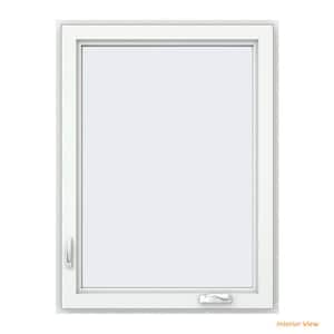 36 in. x 60 in. V-4500 Series Bronze Exterior/White Interior FiniShield Vinyl Left-Handed Casement Window w/ Mesh Screen