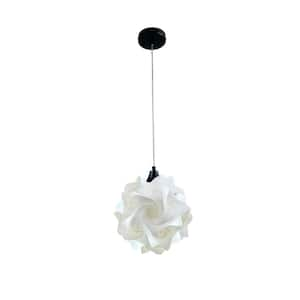 Hado 1-Light White Globe Shaded Pendant Light