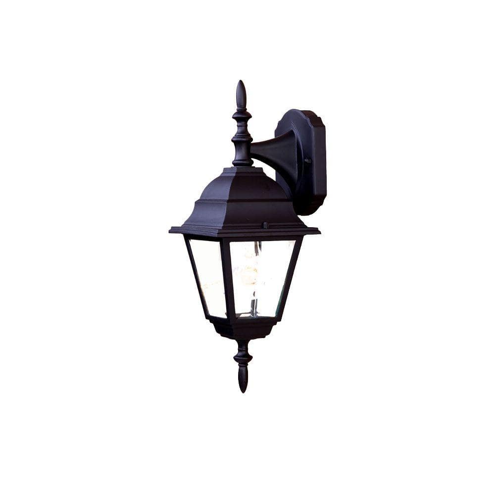 Black Aluminum 16" Dimmable Outdoor Lantern